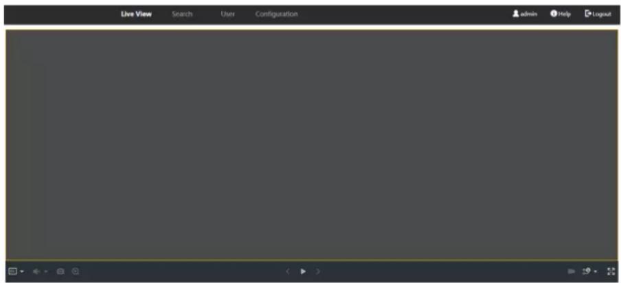 Live View Search User Configuration admin Help Logout