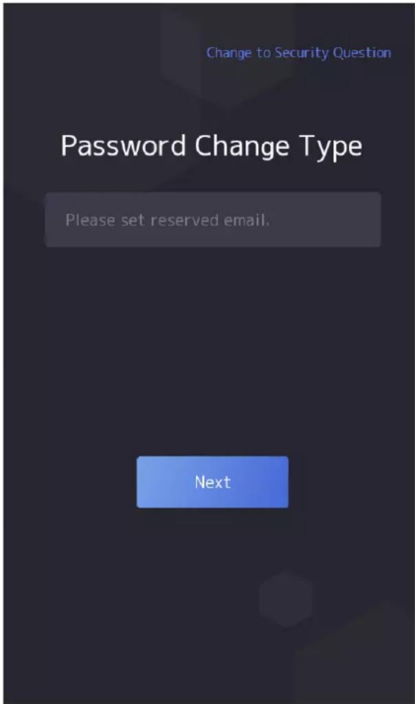Change to Security Question Password Change Type Please set reserved email. Next