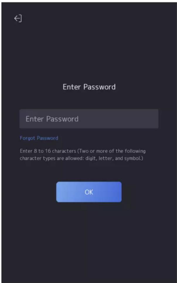 Enter Password Enter Password Forgot Password Enter 8 to 16 characters (Two or more of the following character types are allowed: digit, letter, and symbol.) OK