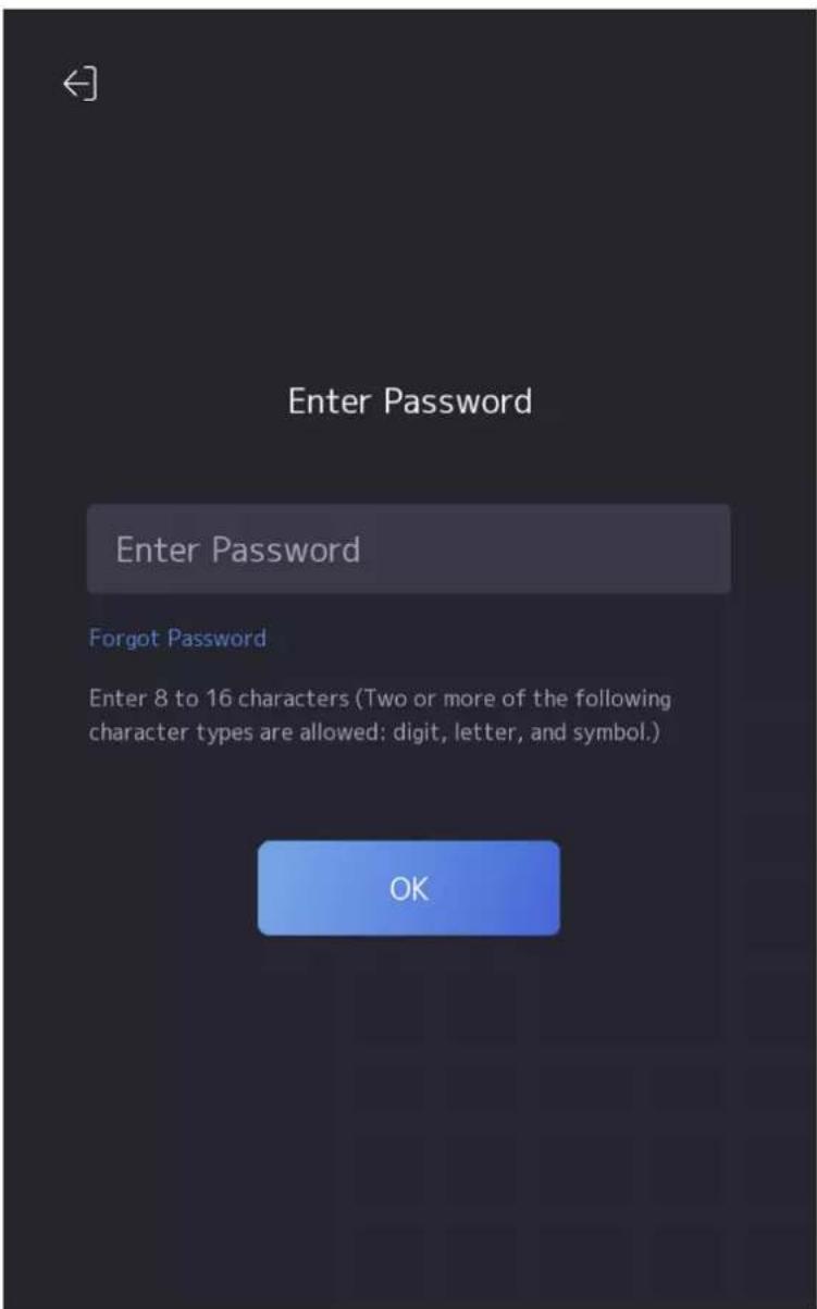 Enter Password Enter Password Forgot Password Enter 8 to 16 characters (Two or more of the following character types are allowed: digit, letter, and symbol.) OK