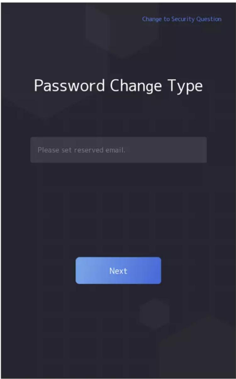 Change to Security Question Password Change Type Please set reserved email. Next