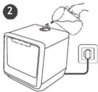 Cookology CMDW2ORG - Add water into the dishwasher's tank - 2