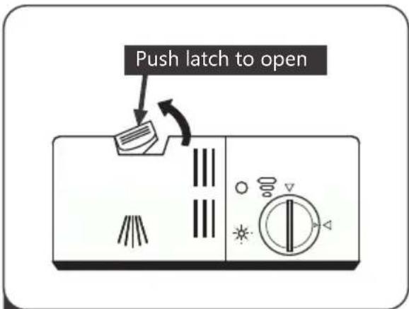 Push latch to open