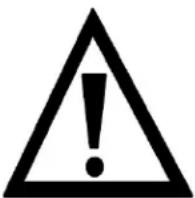 Warning symbol with exclamation mark inside triangle