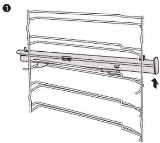 Cookology TOF620SS - Remove the telescopic runners ( take the left side for example same for right side) - 1