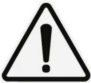 Warning sign with exclamation mark inside a triangle