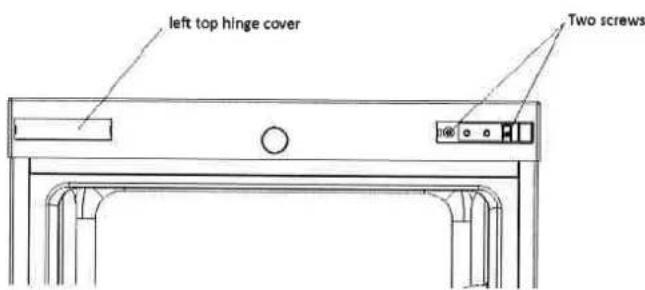left top hinge cover Two screws