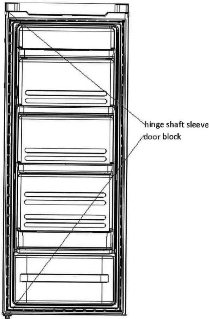 hinge shaft sleeve door block