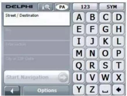 DELPHI Street / Destination A B C D E F G H I J K L M N O P Q R S T U V W X Y Z ↓ Start Navigation Options