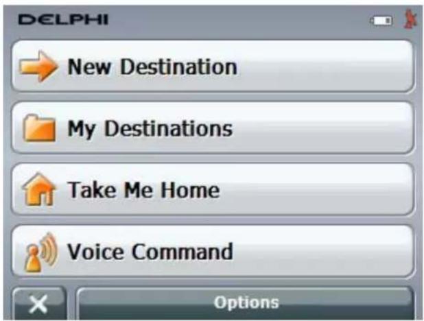DELPHI New Destination My Destinations Take Me Home Voice Command Options