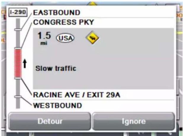 I-290 EASTBOUND CONGRESS PKY 1.5 mi USA Slow traffic RACINE AVE / EXIT 29A WESTBOUND Detour Ignore