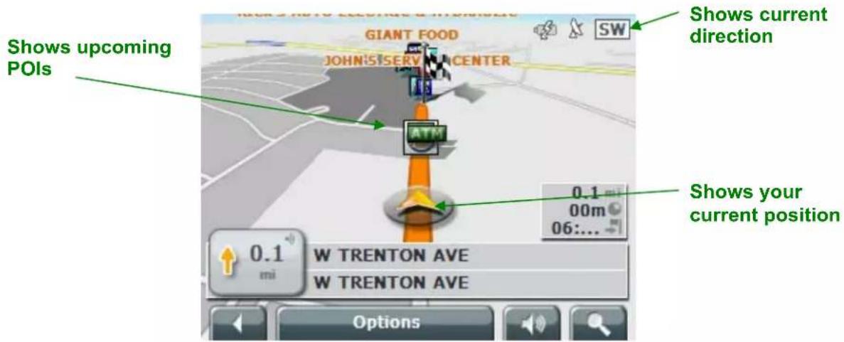 Giant Food JOHN'S SERV CENTER ATM 0.1 mi 00m 06:... Shows current direction Shows upcoming POIs Shows your current position 0.1 mi W TRENTON AVE W TRENTON AVE Options