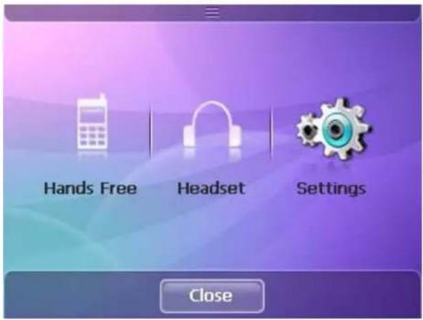 Hands Free Headset Settings Close