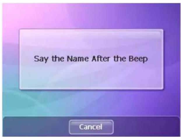 Say the Name After the Beep Cancel