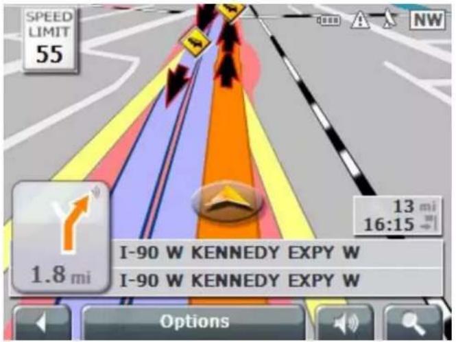 SPEED LIMIT 55 1.8 mi I-90 W KENNEDY EXPY W I-90 W KENNEDY EXPY W 13 mi 16:15 Options