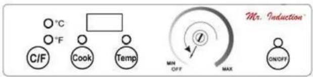 °C °F C/F Cook Temp Mr. Induction MIN OFF MAX ON/OFF