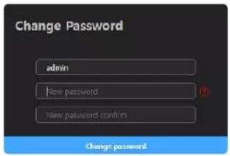 Change Password admin New password New password confirm Change password