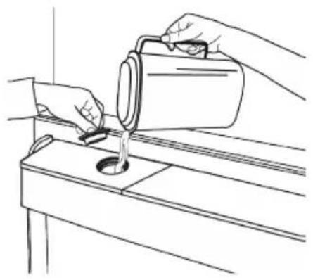 GRUNDIG GKN5686DV - Filling the water tank of the water dispenser - 1