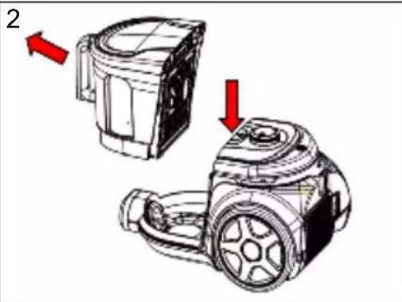 Duronic VC7020 - Emptying and cleaning the dust container - 2