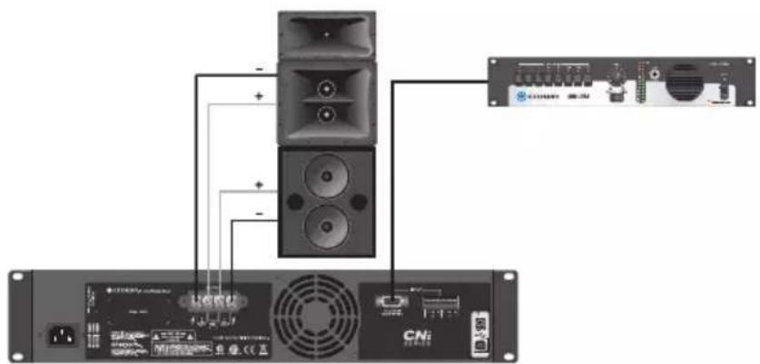 CROWN CNi 4000 - 系统接线一 双声道模式 - 1