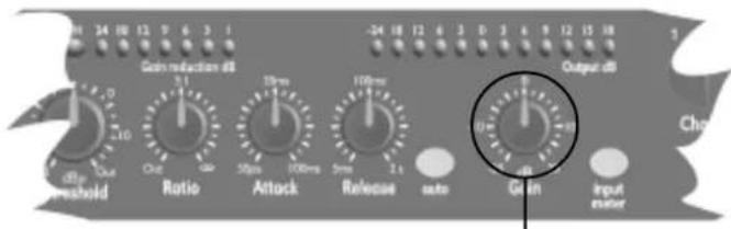 Gain reduction #8 100ms 100ms Output dB Ratio Attack Release Auto Gain Input user