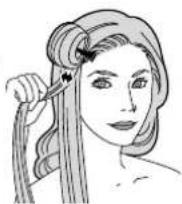 PANASONIC EH-HV11 - Hold a bundle of hair with a width of approximately 3 cm. - 1