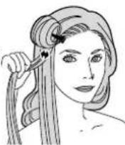 PANASONIC EH-HV11 - Pegang segelung rambut dengan lebar sekitar 3 cm. - 1