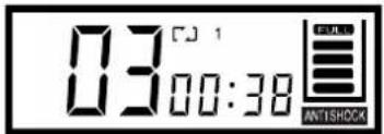 03 [°] 1 00:38 ANTISHOCK