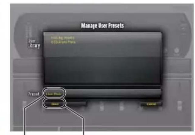 Manage User Presets Start Big Address & 23-Grants Phone Reset Save Preset Cancel