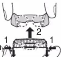 PANASONIC ES-ST37 - ▶ Replacing the system outer foil - 1
