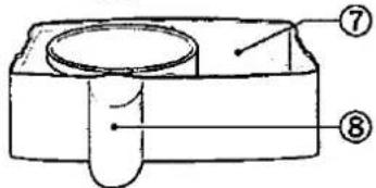 Technical diagram of a mechanical component with numbered parts labeled 7 and 8