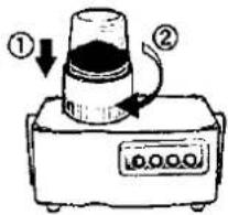 Diagram of a device with labeled parts and directional arrows indicating process flow