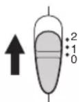 PANASONIC EH-HT40 - Slide the Power Switch to [1] or [2] to turn on. - 1