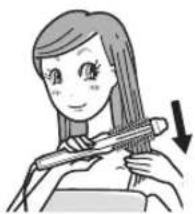 PANASONIC EH-HT40 - Straightening hair with the brush - 1