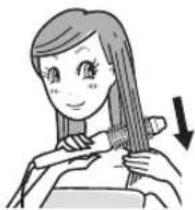 PANASONIC EH-HT40 - Straightening hair with the brush - 2