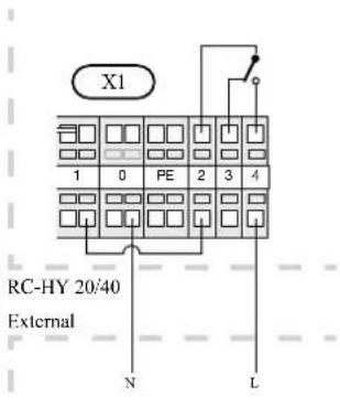 X1 1 0 PE 2 3 4 RC-HY 20/40 External N L