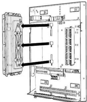 Diagram showing internal components of an electronic device with labeled parts and directional arrows indicating flow or movement.