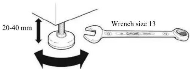 20-40 mm Wrench size 13