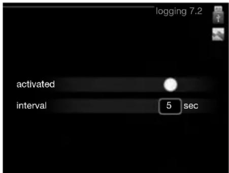 logging 7.2 activated interval 5 sec