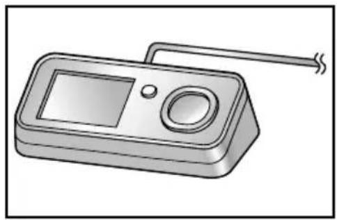 Illustration of a handheld electronic device with a screen and handle (no text or symbols)