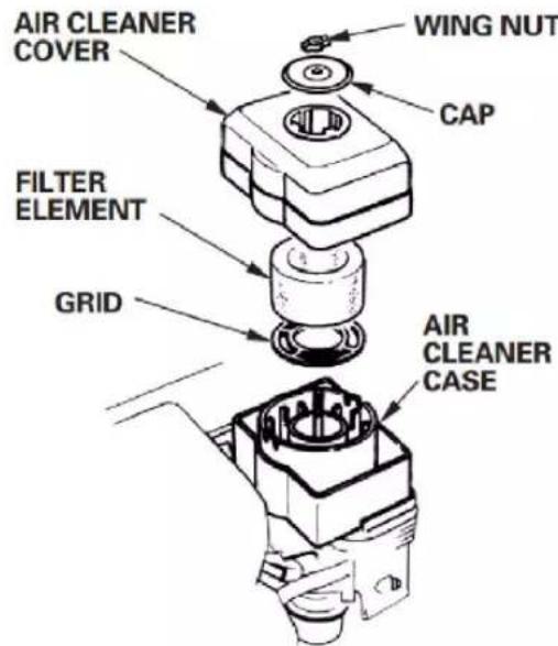 AIR CLEANER COVER FILTER ELEMENT GRID WING NUT CAP AIR CLEANER CASE