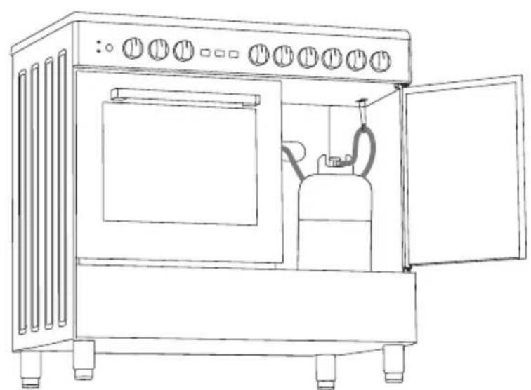 ASPES AKGW5900PBX - Lugar de paso de la manguera de gas - 1