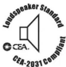 Loudspeaker Standard CEA- CEA-2031 Compliant