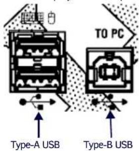 TO PC Type-A USB Type-B USB