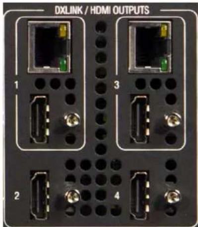 DXLINK / HDMI OUTPUTS 1 3 2 4