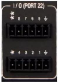 I/O (PORT 22) * 8 7 6 5 ↓ * 4 3 2 1 ↓