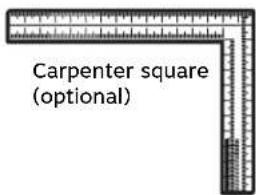Carpenter square (optional)