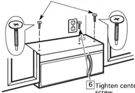 6 Tighten center screw