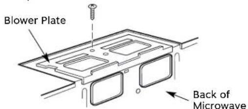 Blower Plate Back of Microwave