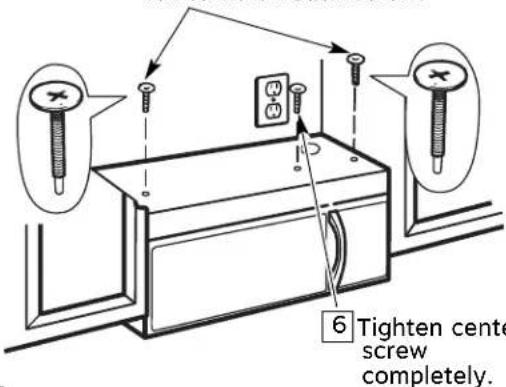 6 Tighten center screw completely.